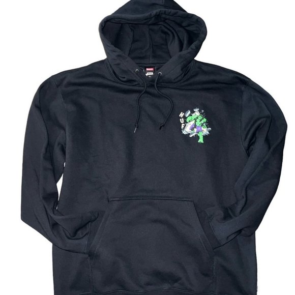 The Incredible Hulk Hoodie sweatshirt,black pull over with pockets by Huf marvel - Picture 8 of 12